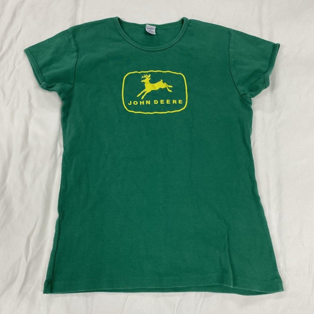 John Deere Logo T-Shirt Green Bella Canvas XL Cotton Graphic Tee